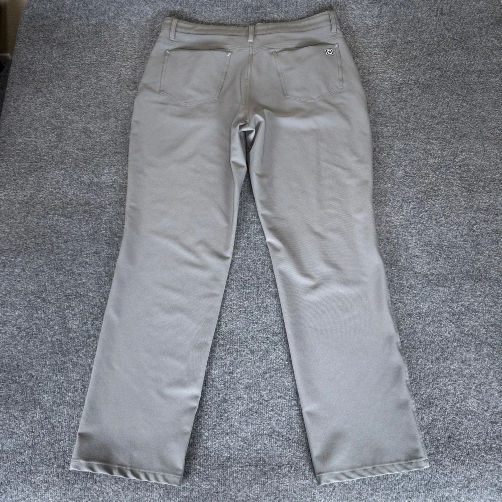 FootJoy Golf Pants Gray Mens 34x32 (Fits 35x30) Athletic Fit Performance Stretch